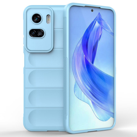 Husa pentru Honor 90 Lite, Antisoc, Margini cu Striatii, Design Minimalist, Bleu