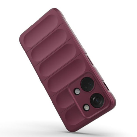 Husa pentru OnePlus Nord 3, Antisoc, Margini cu Striatii, Design Minimalist, Bordeaux