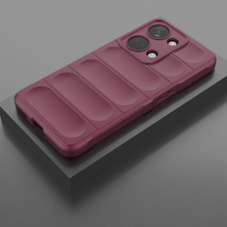 Husa pentru OnePlus Nord 3, Antisoc, Margini cu Striatii, Design Minimalist, Bordeaux