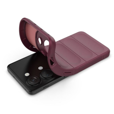 Husa pentru OnePlus Nord 3, Antisoc, Margini cu Striatii, Design Minimalist, Bordeaux