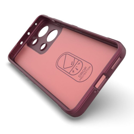 Husa pentru OnePlus Nord 3, Antisoc, Margini cu Striatii, Design Minimalist, Bordeaux