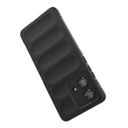 Husa pentru Motorola Edge 40 Neo, Antisoc, Margini cu Striatii, Design Minimalist, Black