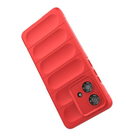 Husa pentru Motorola Edge 40 Neo, Antisoc, Margini cu Striatii, Design Minimalist, Red