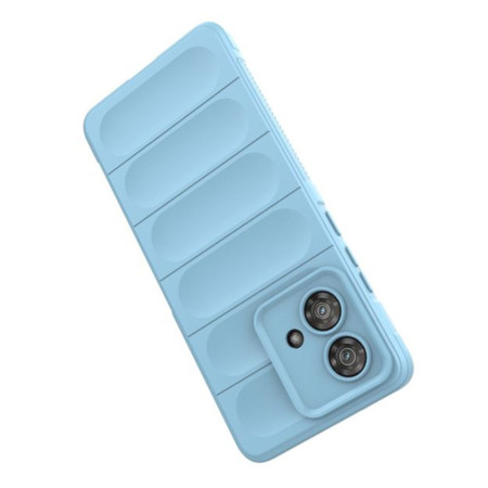 Husa pentru Motorola Edge 40 Neo, Antisoc, Margini cu Striatii, Design Minimalist, Bleu