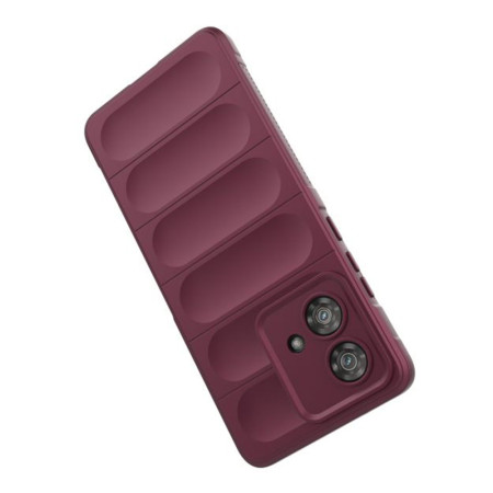 Husa pentru Motorola Edge 40 Neo, Antisoc, Margini cu Striatii, Design Minimalist, Bordeaux