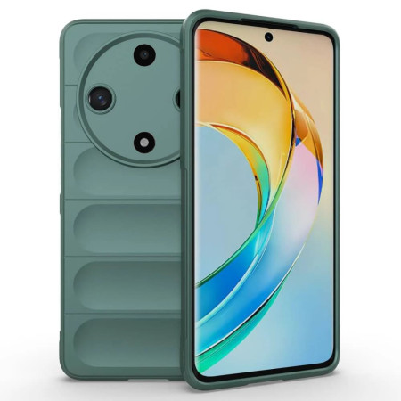 Husa pentru Honor Magic 6 Lite, Antisoc, Margini cu Striatii, Design Minimalist, Green