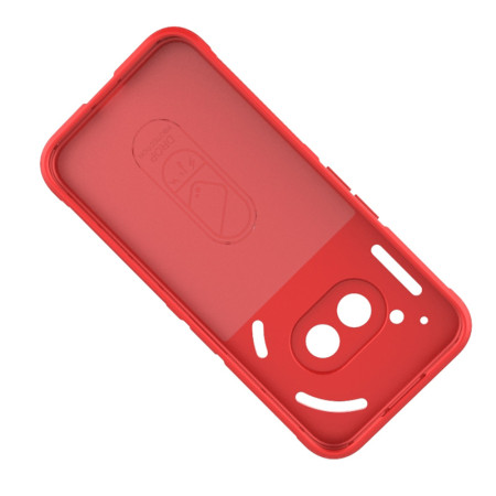 Husa pentru Nothing Phone (2a), Antisoc, Margini cu Striatii, Design Minimalist, Red