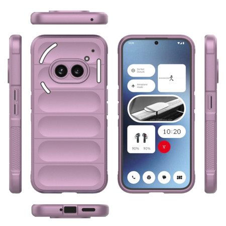 Husa pentru Nothing Phone (2a), Antisoc, Margini cu Striatii, Design Minimalist, Purple