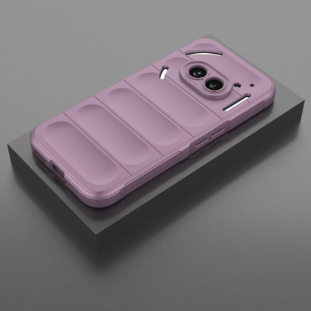 Husa pentru Nothing Phone (2a), Antisoc, Margini cu Striatii, Design Minimalist, Purple