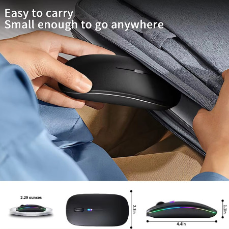 Mouse Fara Fir 2.4G, 1600 DPI, Black