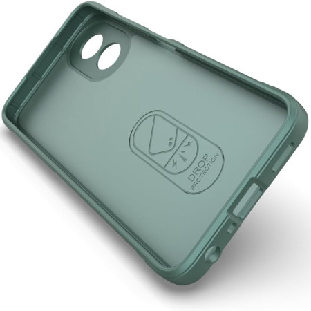Husa pentru Oppo A38 / A18, Antisoc, Margini cu Striatii, Design Minimalist, Green