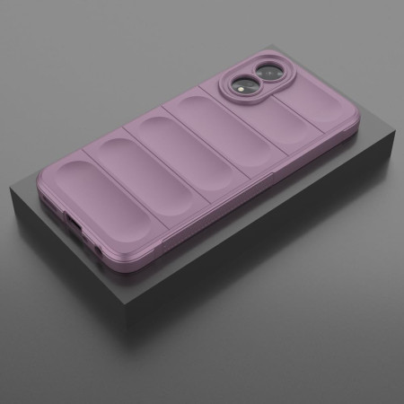 Husa pentru Oppo A38 / A18, Antisoc, Margini cu Striatii, Design Minimalist, Purple