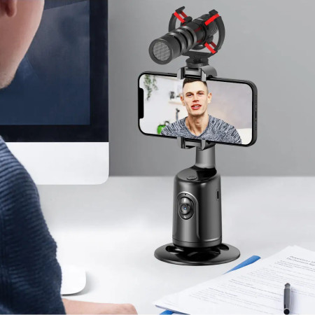 Gimbal pentru Telefon cu Gesture Recognition, 1200mAh - Black