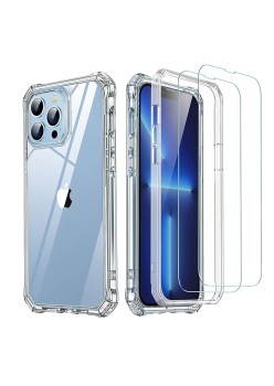 Husa pentru iPhone 13 Pro Max + 2x Folie - ESR Air Armor 360 - Clear