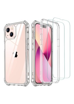 Husa pentru iPhone 13 + 2x Folie - ESR Air Armor 360 - Clear