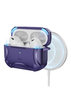 Husa pentru Apple AirPods Pro 1 / 2 - ESR Cyber Armor Tough HaloLock - Purple