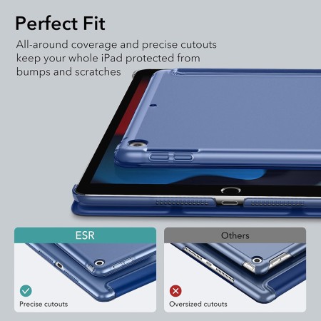 Husa pentru iPad 10.2" (2019 / 2020 / 2021) - ESR Ascend Trifold - Navy Blue