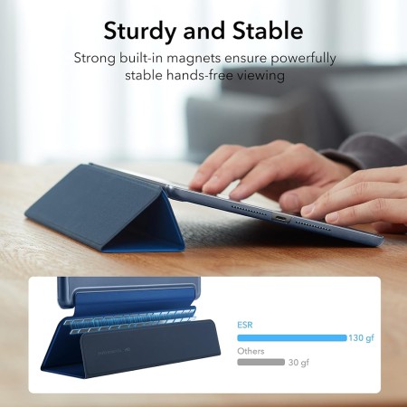 Husa pentru iPad 10.2" (2019 / 2020 / 2021) - ESR Ascend Trifold - Navy Blue
