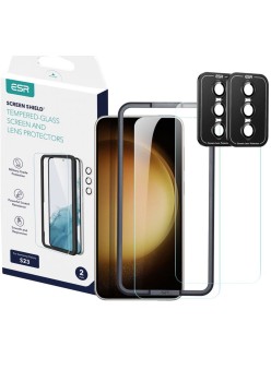 Folie Ecran pentru Samsung Galaxy S23 + Folie Camera (set 2) - ESR Screen Shield - Clear
