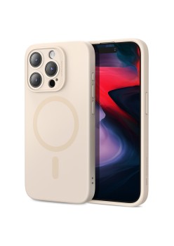 Husa pentru iPhone 15 Pro - ESR Cloud Soft HaloLock - Light Tan