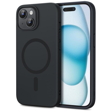 Husa pentru iPhone 15 Plus ESR Cloud Soft HaloLock, Black