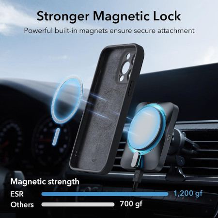 Husa pentru iPhone 15 Pro Max ESR Cloud Soft HaloLock, Black