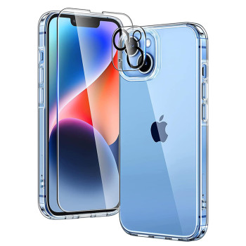 Husa telefon iPhone 14 Pro si Folie ESR Project Zero, Clear