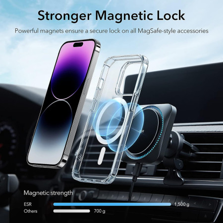 Husa telefon iPhone 14 Pro ESR Krystec HaloLock, Clear