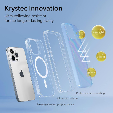 Husa telefon iPhone 14 Pro ESR Krystec HaloLock, Clear
