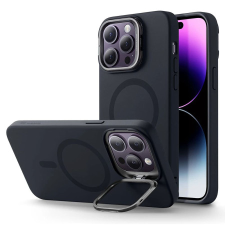Husa telefon iPhone 14 Pro Max ESR Cloud Soft HaloLock Kickstand, Blac