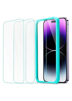 Folie pentru iPhone 14 Pro Max set 3 ESR Tempered Glass, Clear