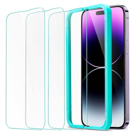 Folie pentru iPhone 14 Pro Max set 3 ESR Tempered Glass, Clear