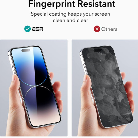Folie pentru iPhone 14 Pro set 2 ESR Tempered Glass, Clear