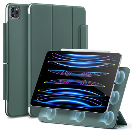 Husa tableta pentru iPad Pro 11 2018 / 2020 / 2021 / 2022, ESR Rebound Magnetic, Forest Green