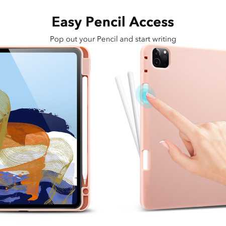 Husa pentru iPad Pro 11" 2021 ESR Rebound Pencil, Rose Gold
