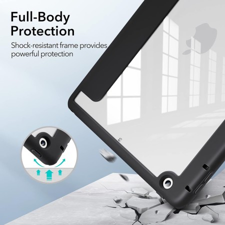 Husa pentru iPad 10.2" (2019 / 2020 / 2021) - ESR Rebound Hybrid Pro - Frosted Black