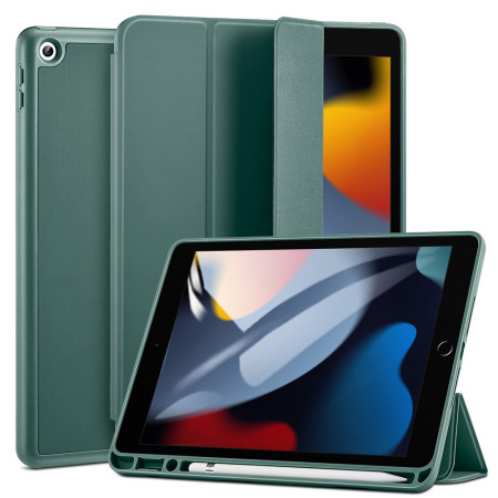 Husa tableta pentru iPad 10.2" 2019 / 2020 / 2021 ESR Rebound Pencil, Forest Green