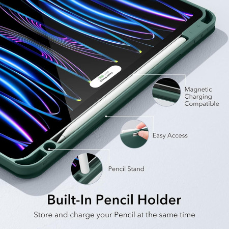 Husa pentru iPad Pro 11" 2021 / 2022 ESR Rebound Pencil, Forest Green