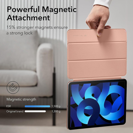 Husa pentru iPad Pro 11 2018 / iPad Air 4 / 5 2020/2022 ESR Rebound Magnetic, Rose Gold