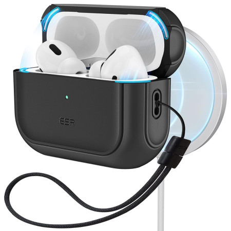 Husa pentru Apple AirPods Pro 1 / 2 ESR Orbit Hybrid HaloLock, Black