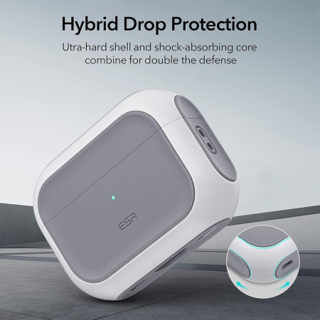 Husa pentru Apple AirPods Pro 1 / 2 ESR Orbit Hybrid HaloLock, White