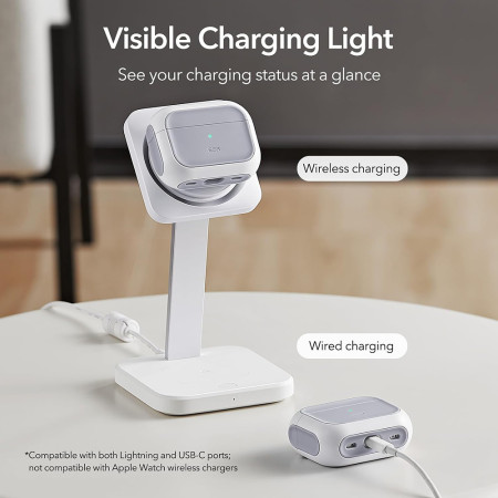 Husa pentru Apple AirPods Pro 1 / 2 ESR Orbit Hybrid HaloLock, White