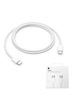 Cablu de Date USB-C la USB-C, 1m, 60W - Apple A2795 (MQKJ3ZM/A) - White