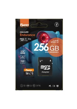 Card de Memorie, Micro SDXC, 256GB, U3, A2, V30 - Dato Endurance (DTTF256GU3A2V30HA) - Black