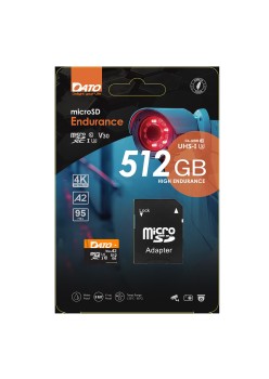 Card de Memorie, Micro SDXC, 512GB, U3, A2, V30 - Dato Endurance (DTTF512GU3A2V30HA) - Black