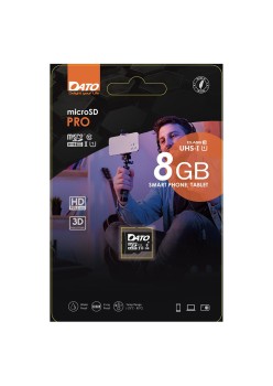Card de Memorie, Micro SDHC, 8GB, Clasa 10 - Dato Pro (DTTF008GUIC10) - Black