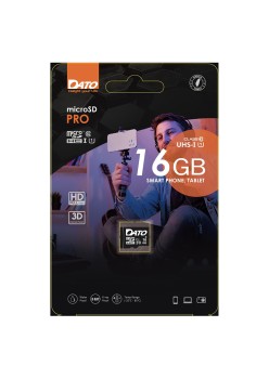 Card de Memorie, Micro SDHC, 16GB, Clasa 10 - Dato Pro (DTTF016GUIC10) - Black