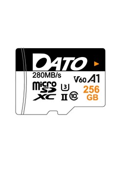Card de Memorie, Micro SDXC, 256GB, U3, A1, V60 - Dato Lightening (DTTF256GU3A1V60U2A) - White