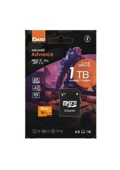Card de Memorie cu Adaptor, Micro SDXC, 1TB, U3, A2, V30 - Dato Advance (DTTF1TU3A2V30A) - Black