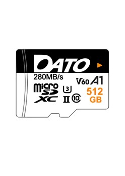 Card de Memorie, Micro SDXC, 512GB, U3, A1, V60 - Dato Lightening (DTTF512GU3A1V60U2A) - White